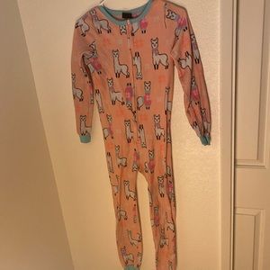 Llama full length fleece pajama